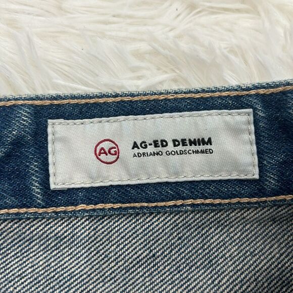 AG Denim Shorts High-Rise Distressed Wedgie Cutoffs - Picture 7 of 12